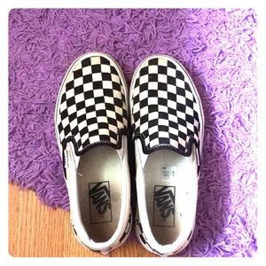 Nicely worn checkered vans